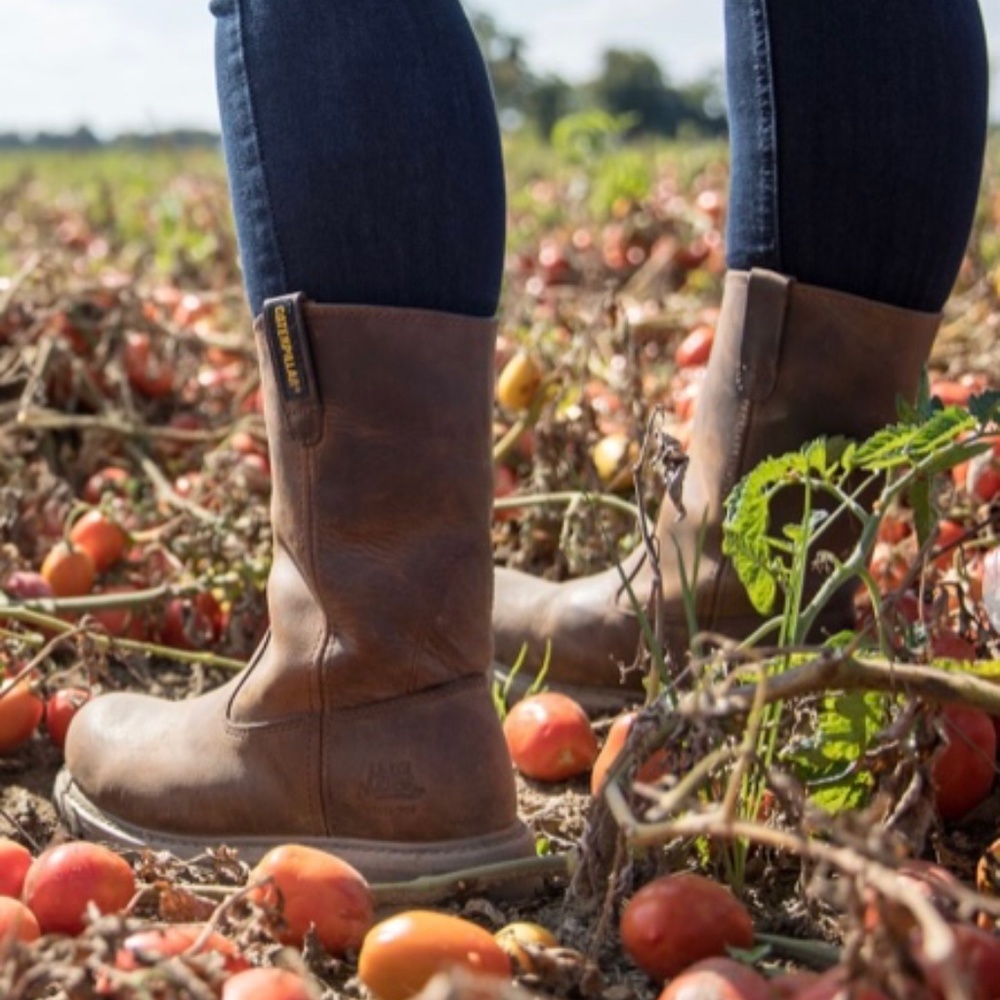 Caterpillar Brown Leather Steel Toe Work Boots Women’s Size 8